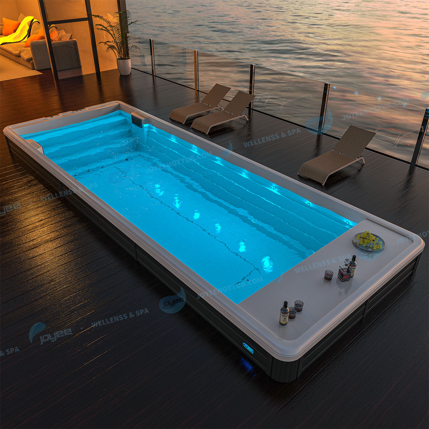 piscine spa sans fin
