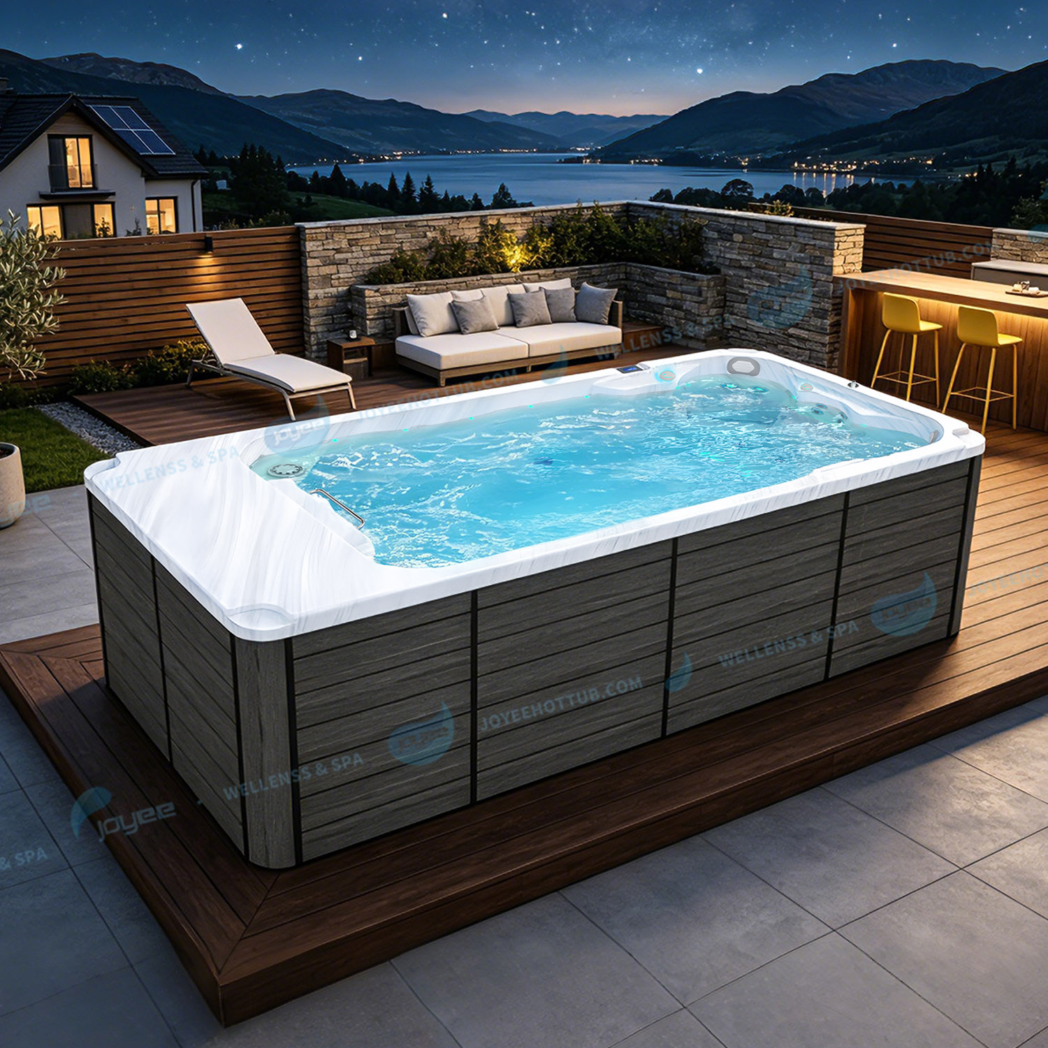 piscine spa sans fin