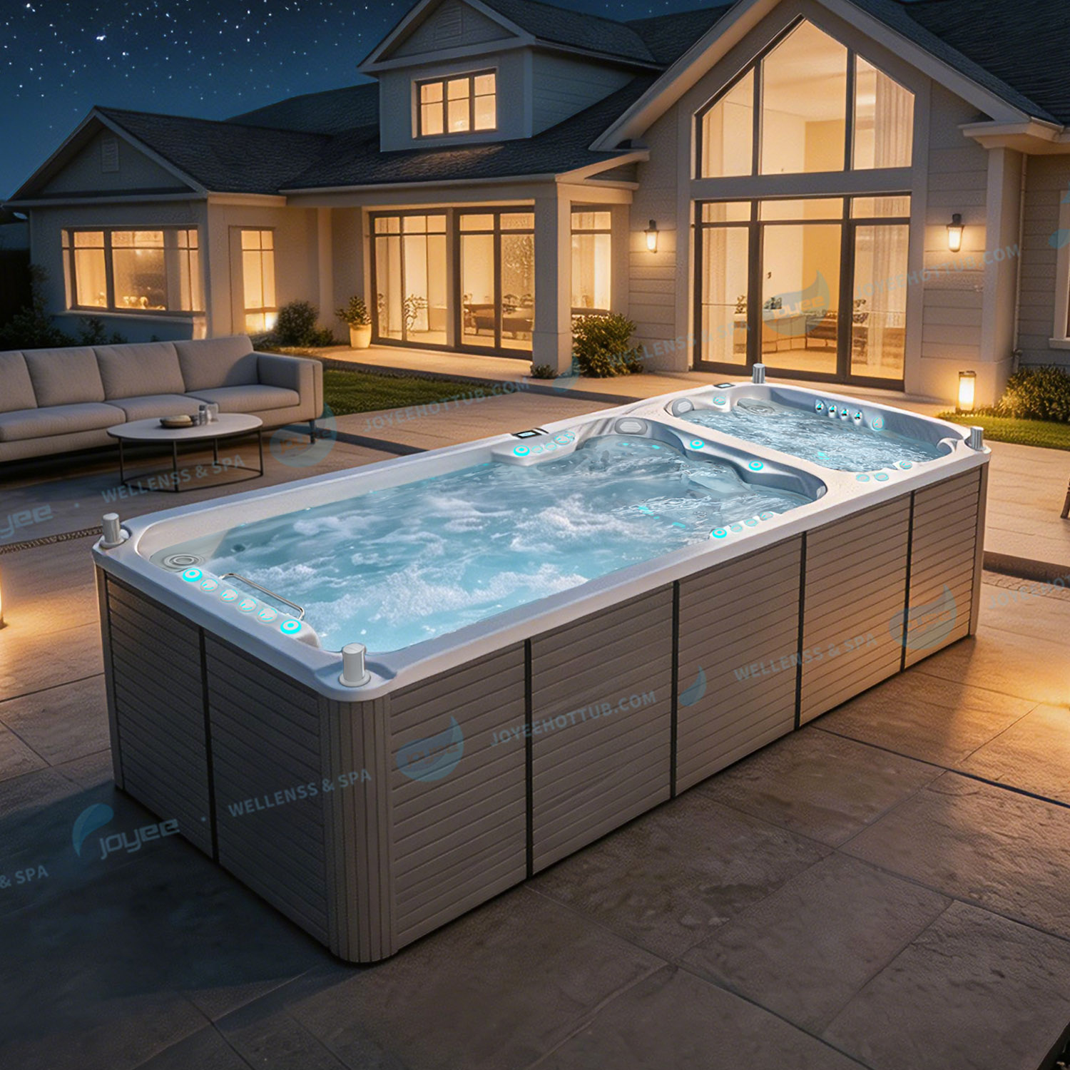 piscine spa sans fin