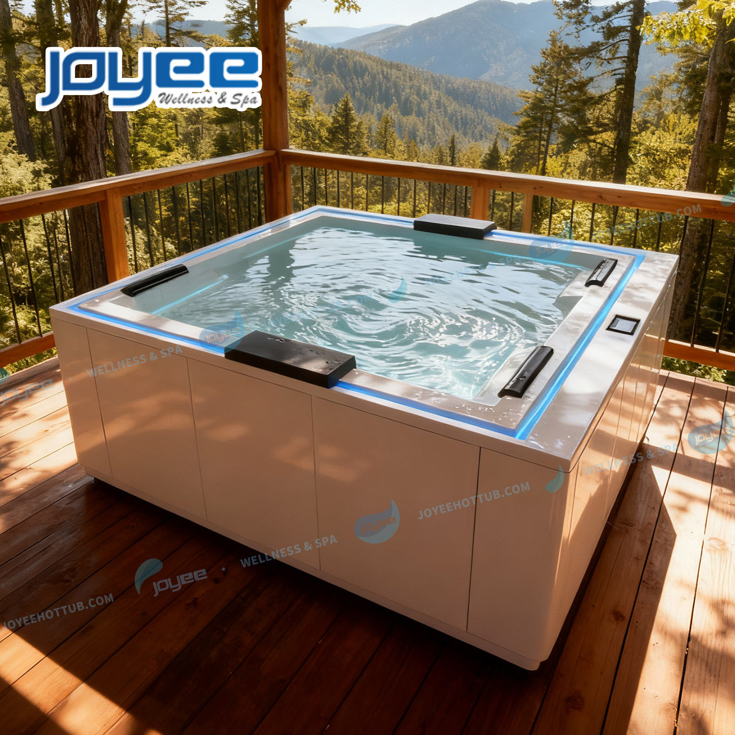 Spa à débordement en gelcoat