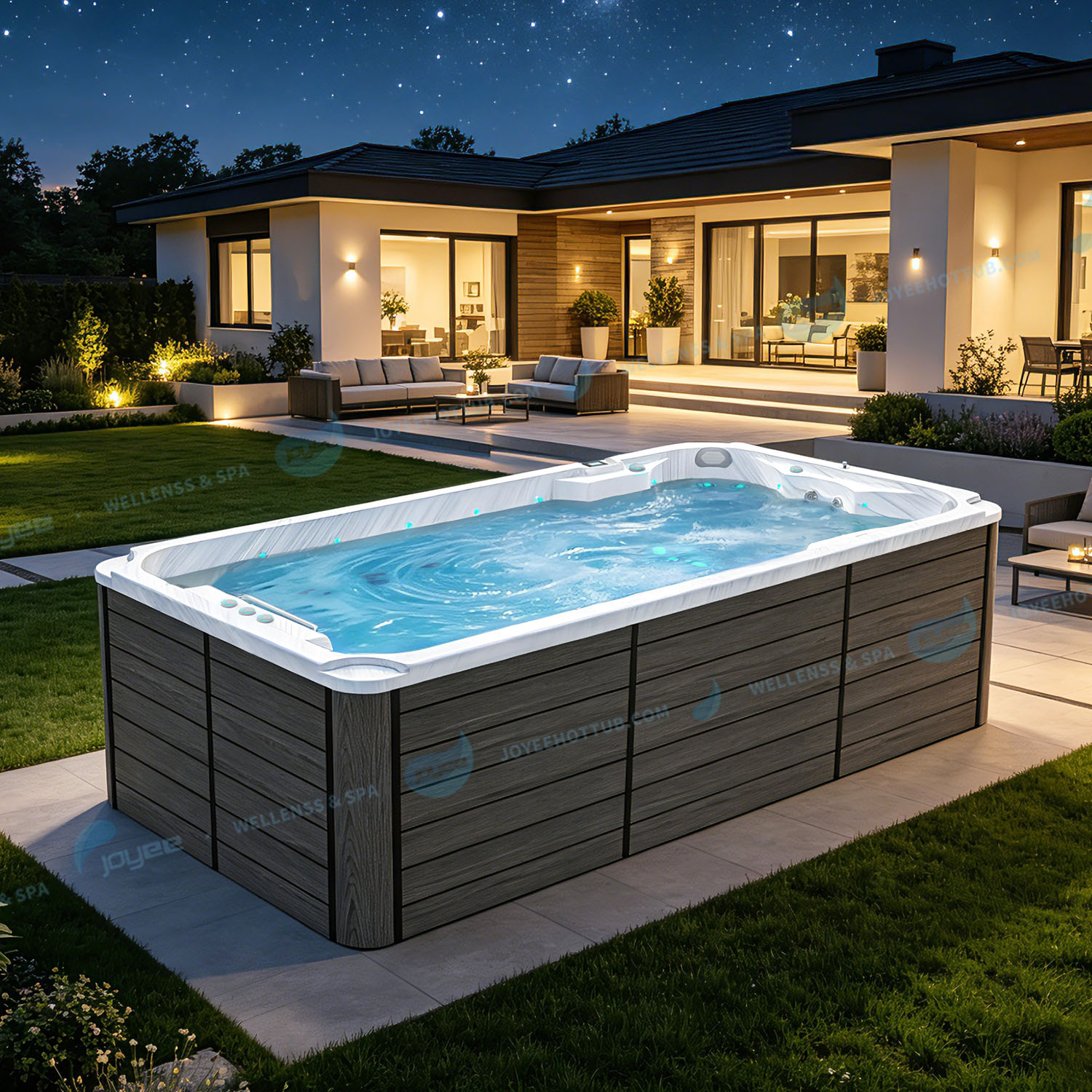piscine spa sans fin