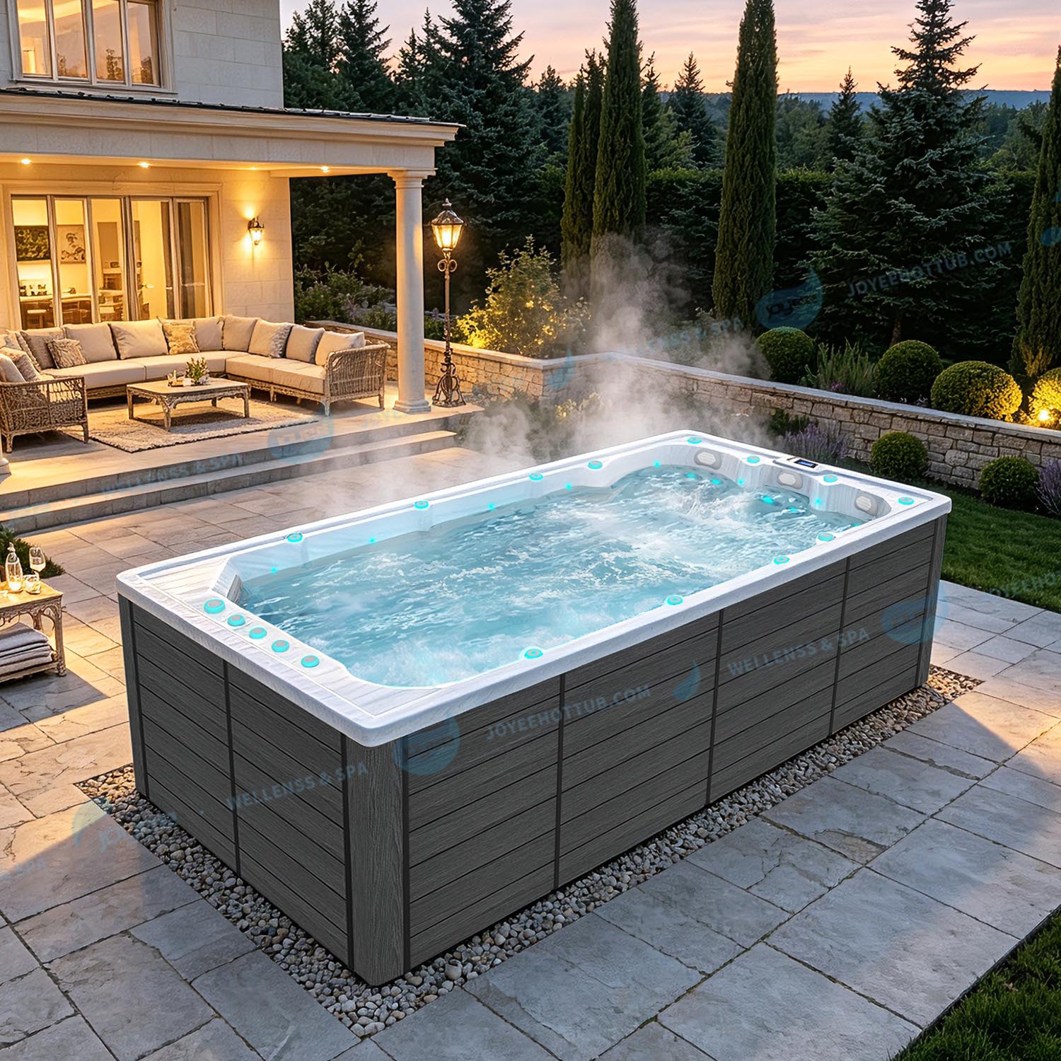 piscine spa sans fin
